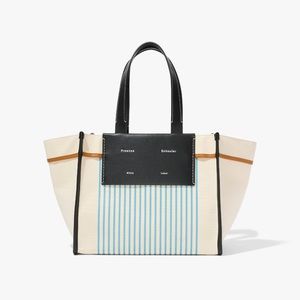 Proenza Schouler Large Morris Stripe Canvas Tote Bag with slip bag included